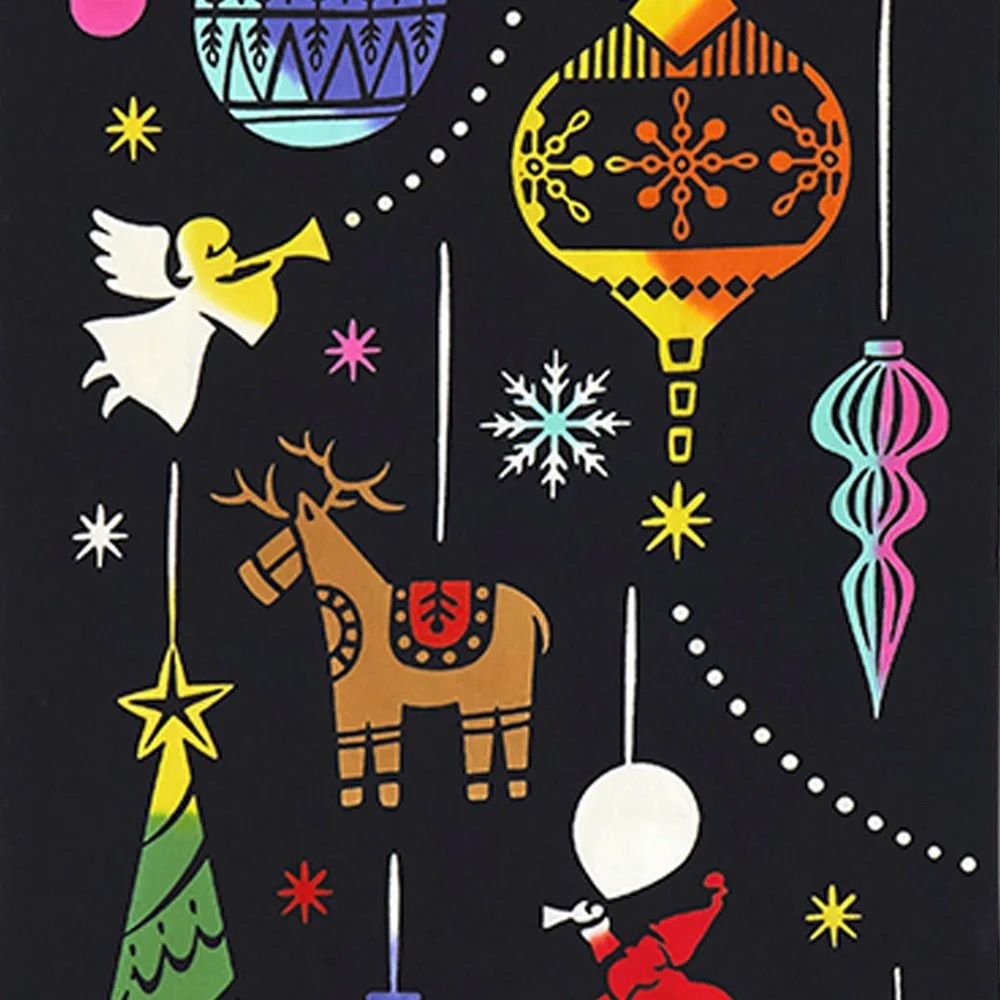 注染手ぬぐい クリスマス Merry Christmas go round 日本製-商品画像