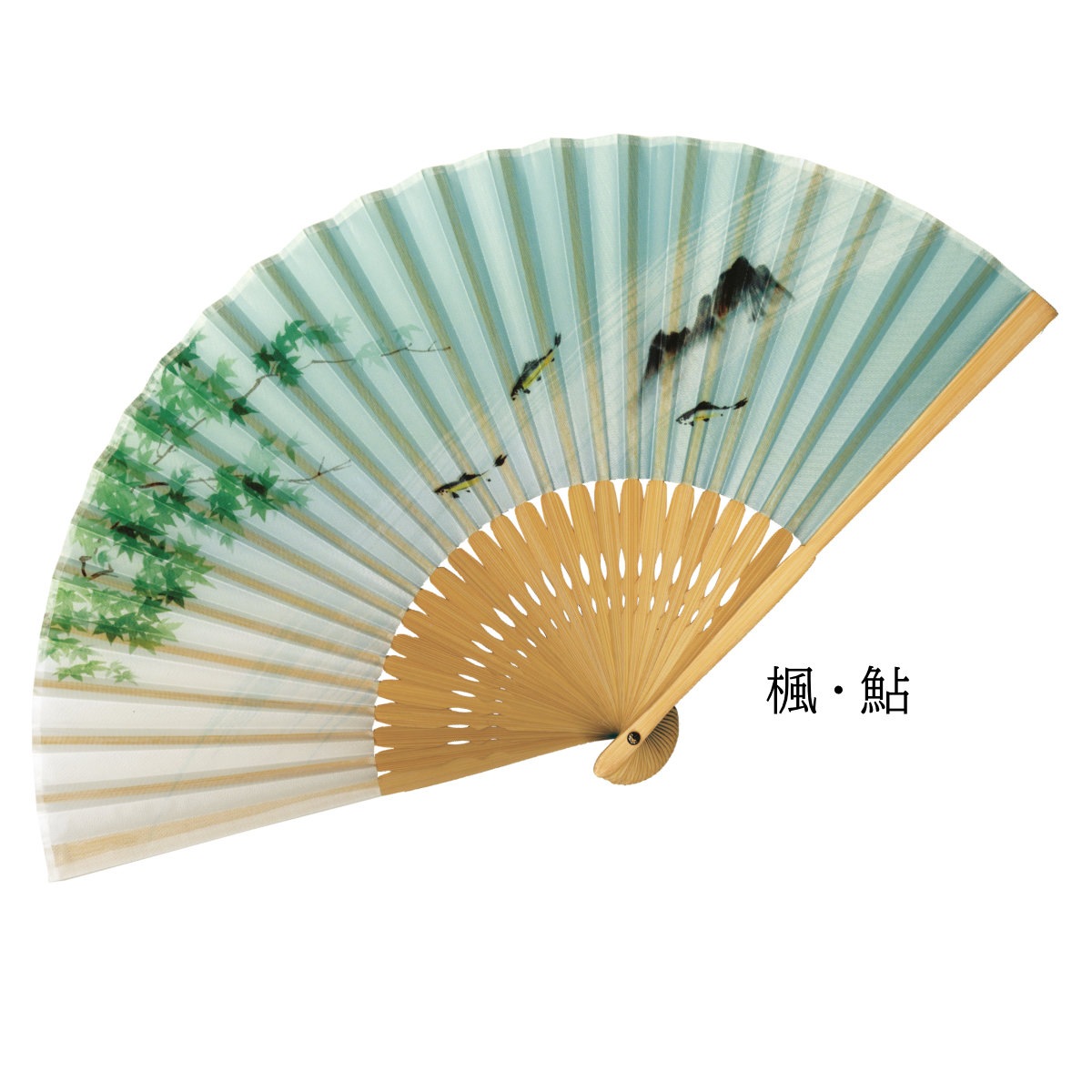 紳士 布扇子 松寿庵 扇子箱付-商品画像