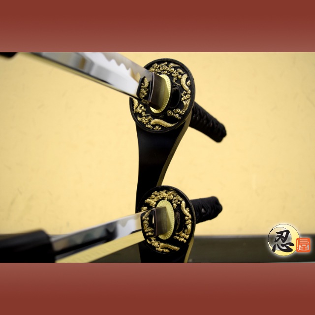 黒呂鞘 大刀 小刀セット 模造刀｜【公式】模造刀・居合刀の専門店「忍屋」