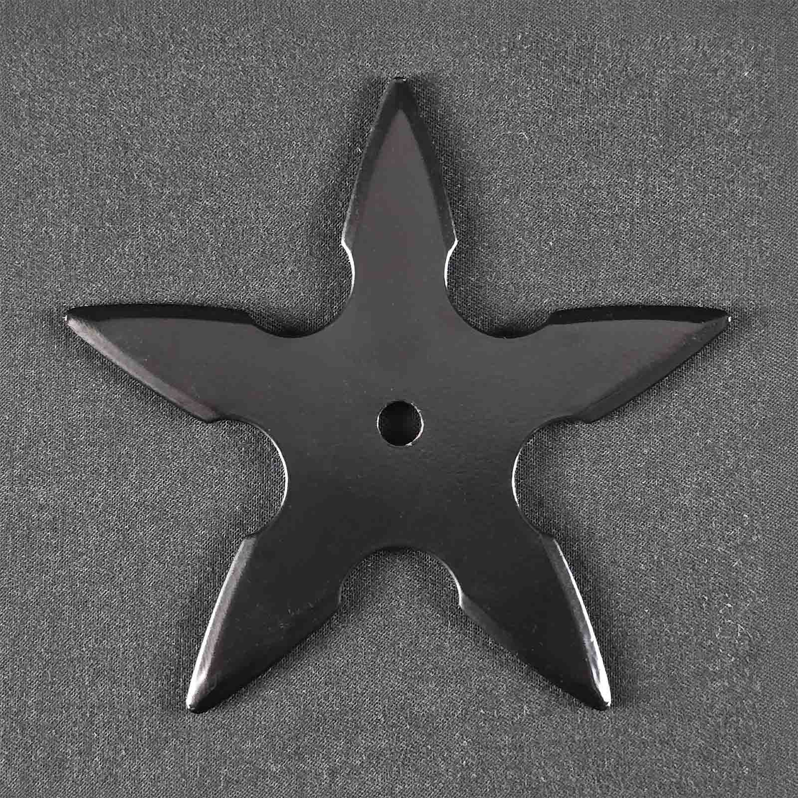 鉄手裏剣 黒・五方-商品画像