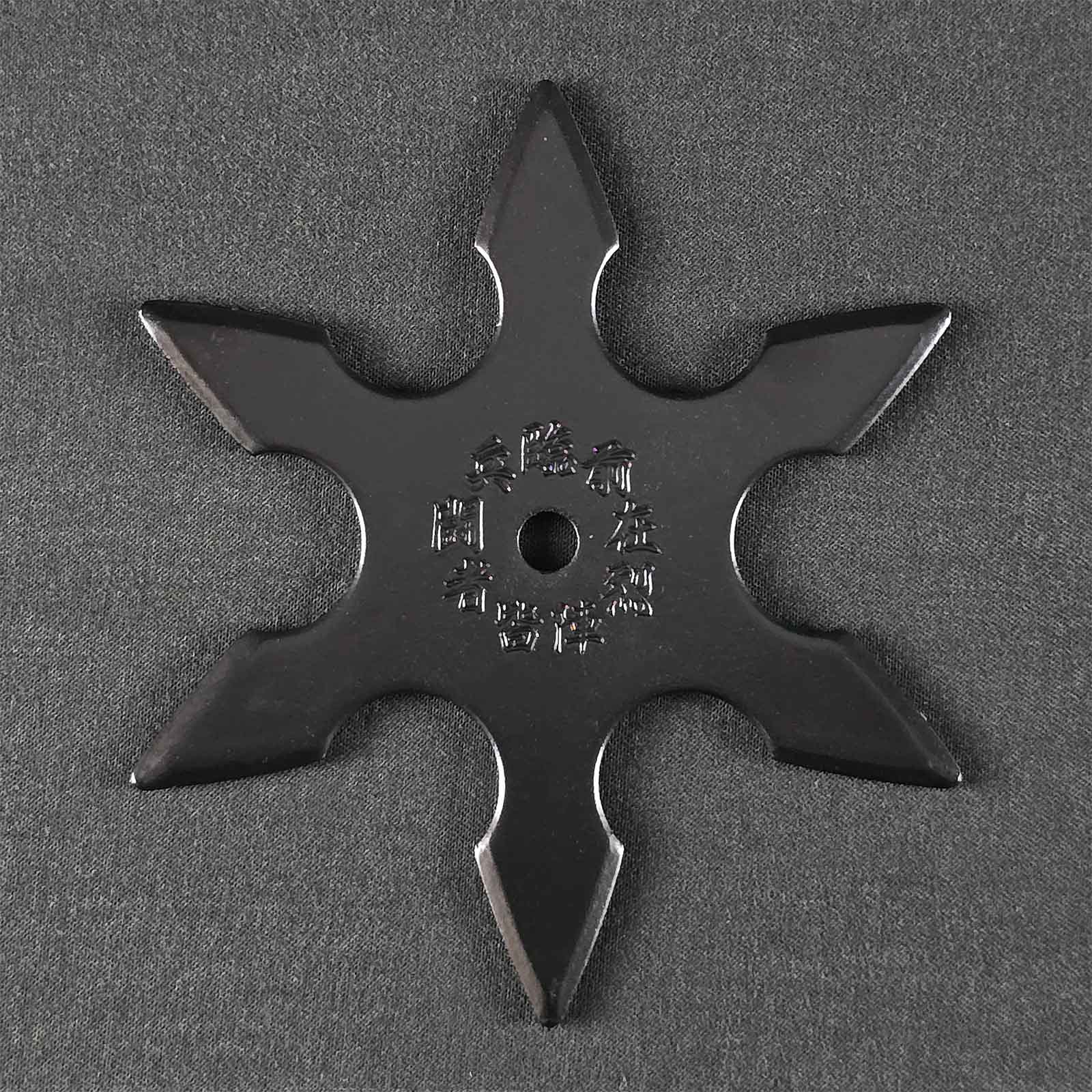 鉄手裏剣 黒・六方-商品画像
