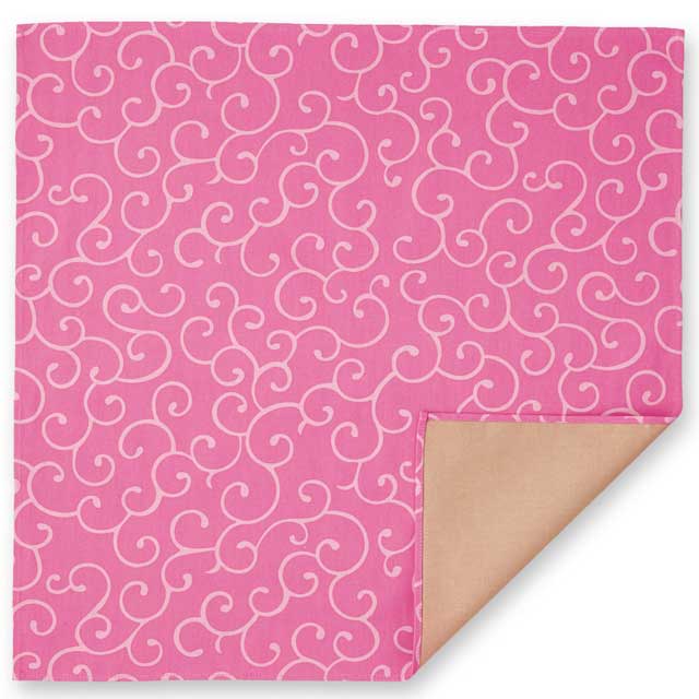 tsubomi小風呂敷 唐草 桃-商品画像