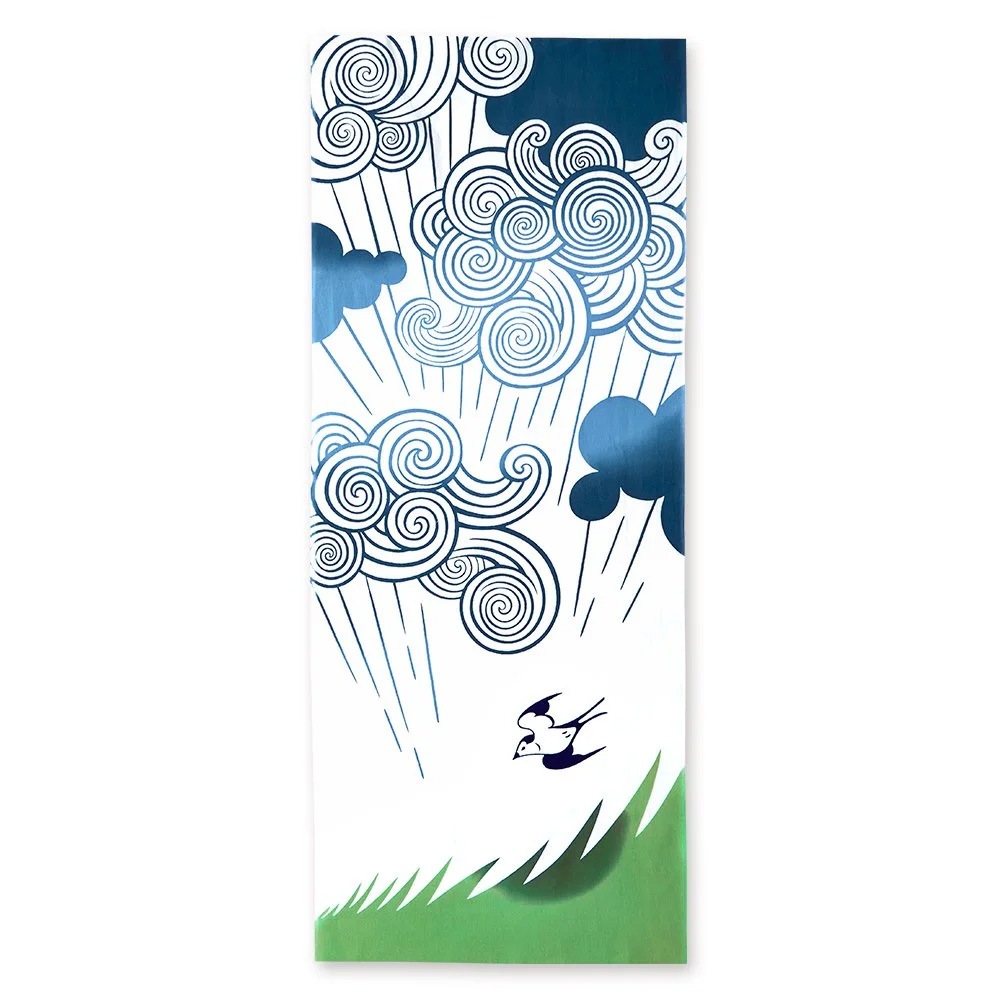 【注染手ぬぐい 春の風物詩】時期に雨（じきにあめ）kenema-商品画像