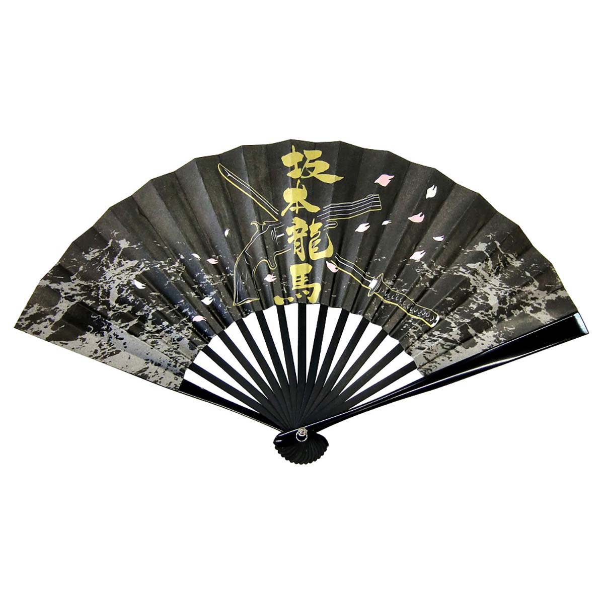 女性用鉄扇6.5寸 黒 坂本龍馬 尾形刀剣-商品画像