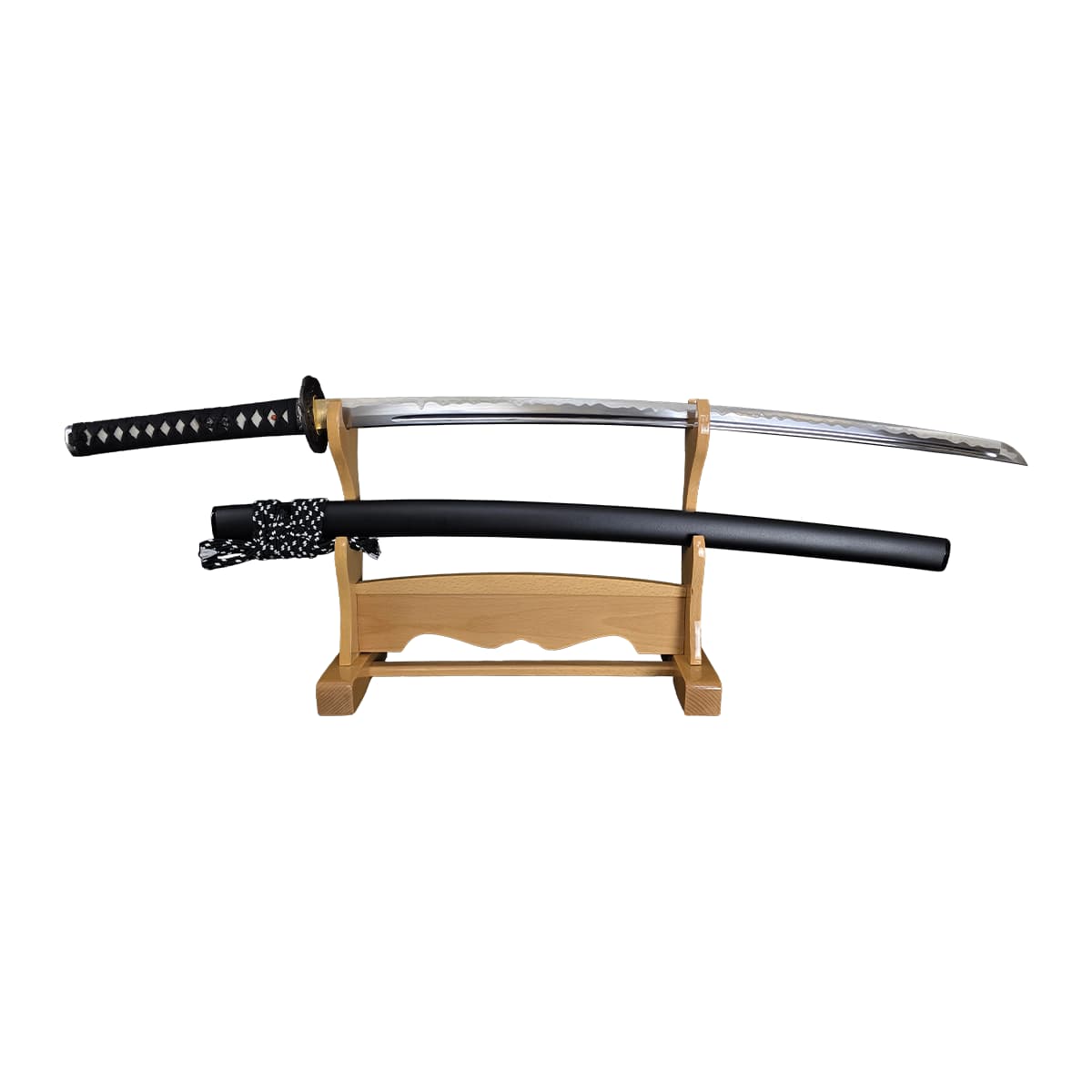 割安居合刀大刀(下緒無し)と木刀黒セット 割安居合刀大刀(下緒無し)と