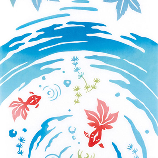 注染手ぬぐい 清涼金魚 夏の風物詩 日本製-商品画像