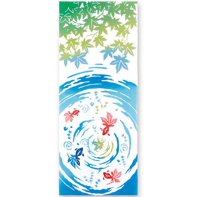 注染手ぬぐい 清涼金魚 夏の風物詩 日本製-商品画像