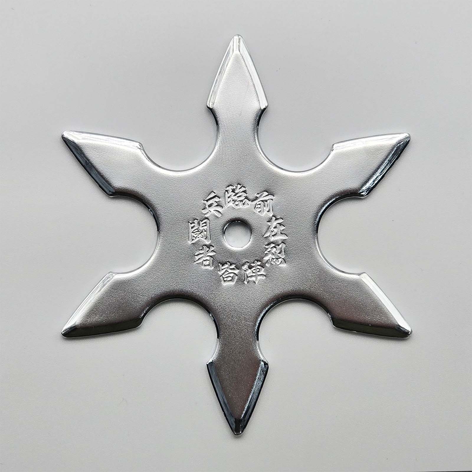 鉄手裏剣 銀・六方-商品画像