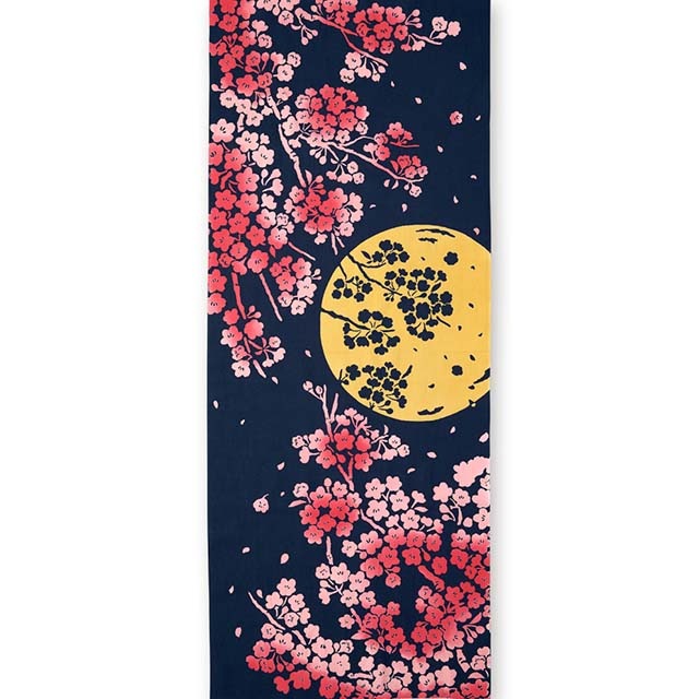 注染手ぬぐい 月夜桜 さくら 日本製-商品画像