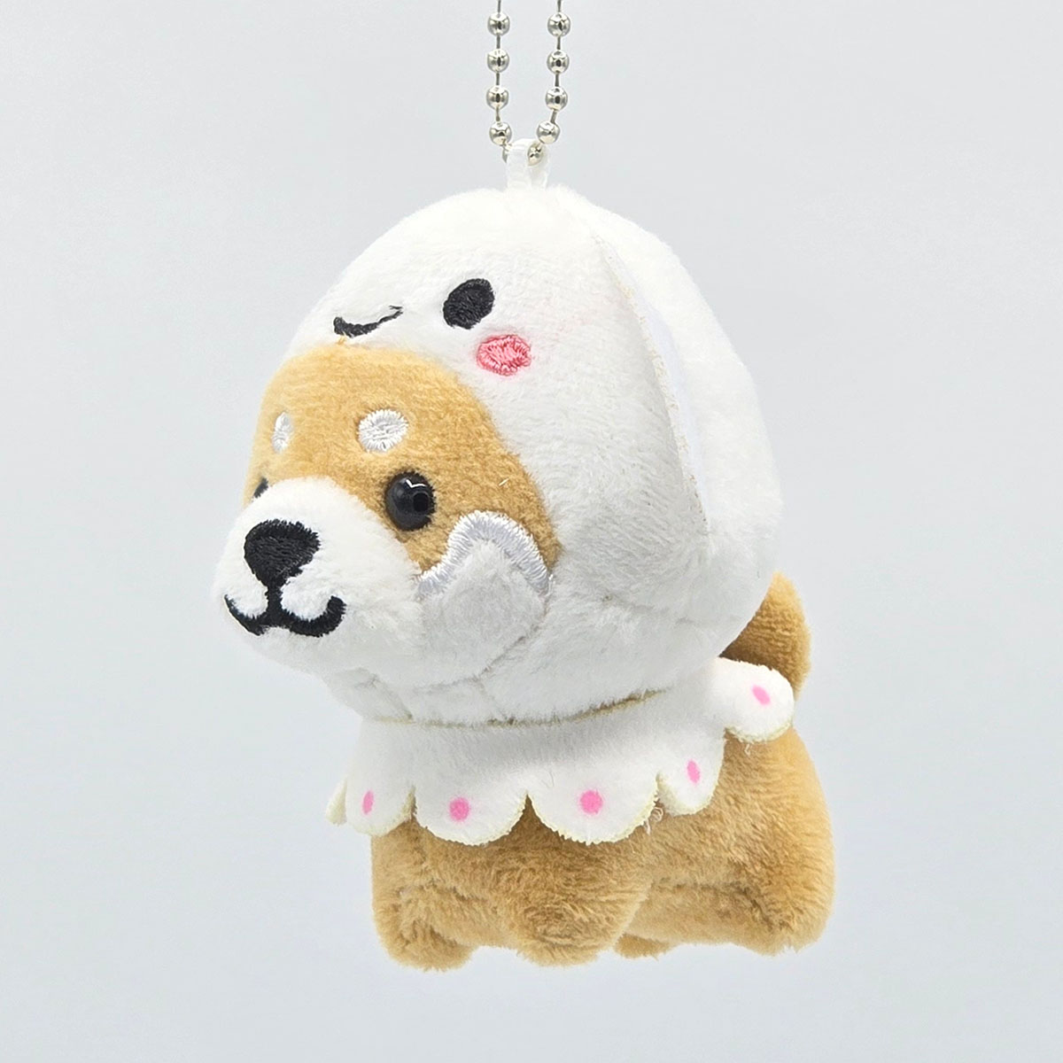 旅するマメしば 佐賀 呼子イカ ぬいぐるみボールチェーンキーホルダー-商品画像