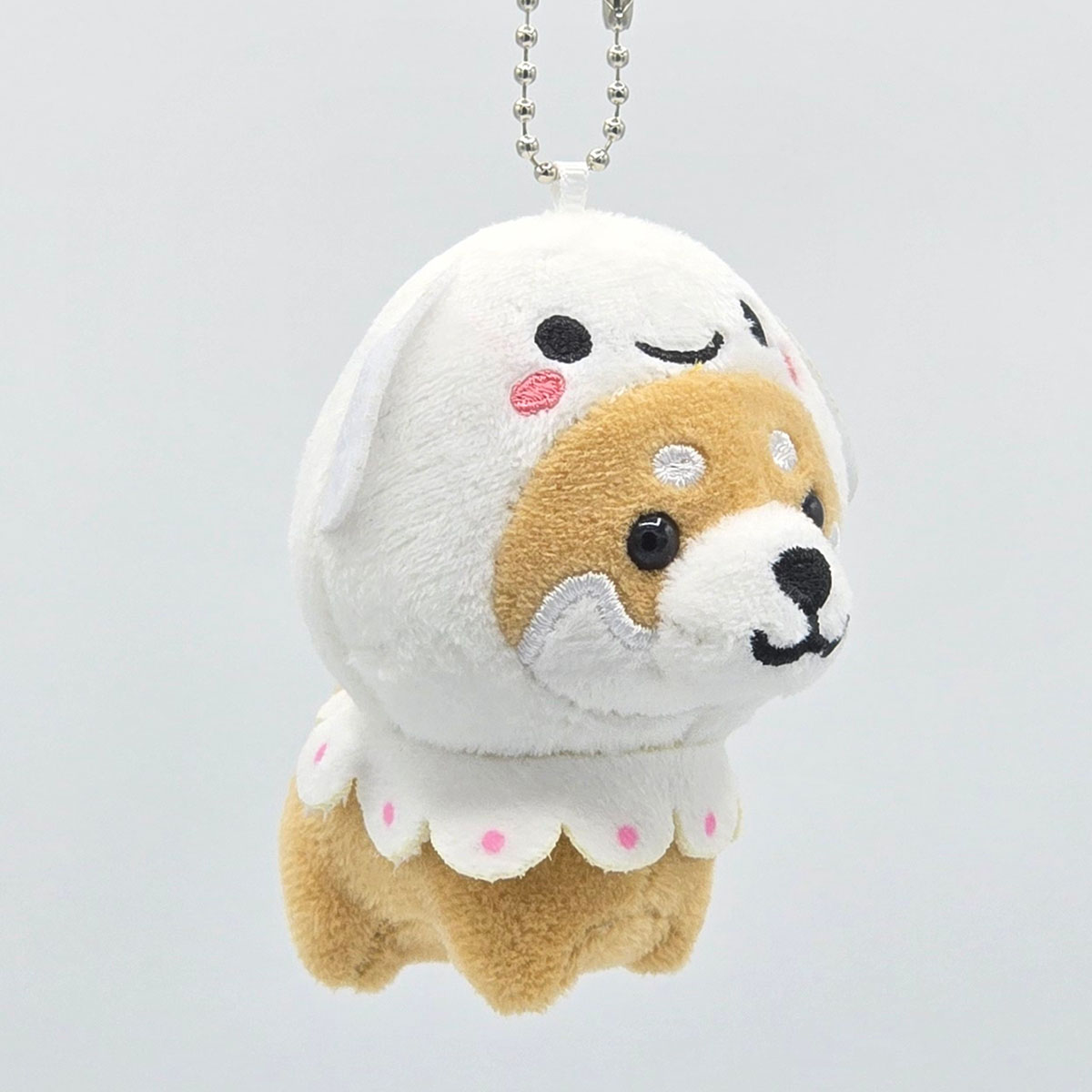 旅するマメしば 佐賀 呼子イカ ぬいぐるみボールチェーンキーホルダー-商品画像