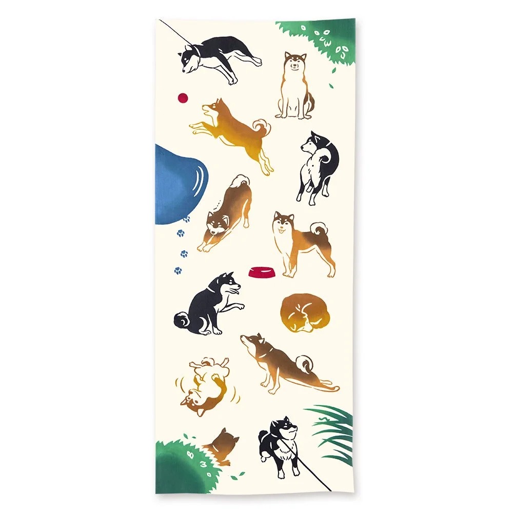 注染手ぬぐい 生き物】今日の柴犬 kenema 日本製｜【公式】模造刀