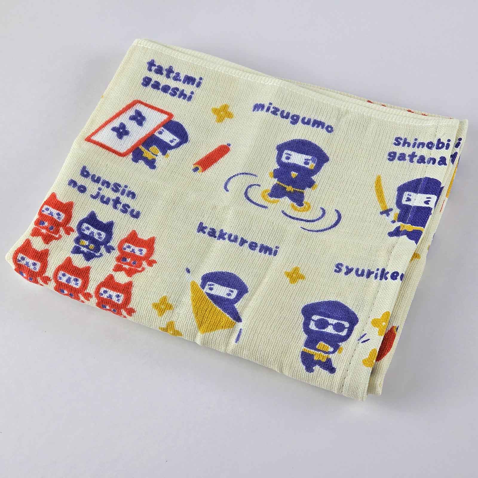 くろちく おしゃれ手拭いたおる にんにん忍術 日本製｜【公式】模造刀