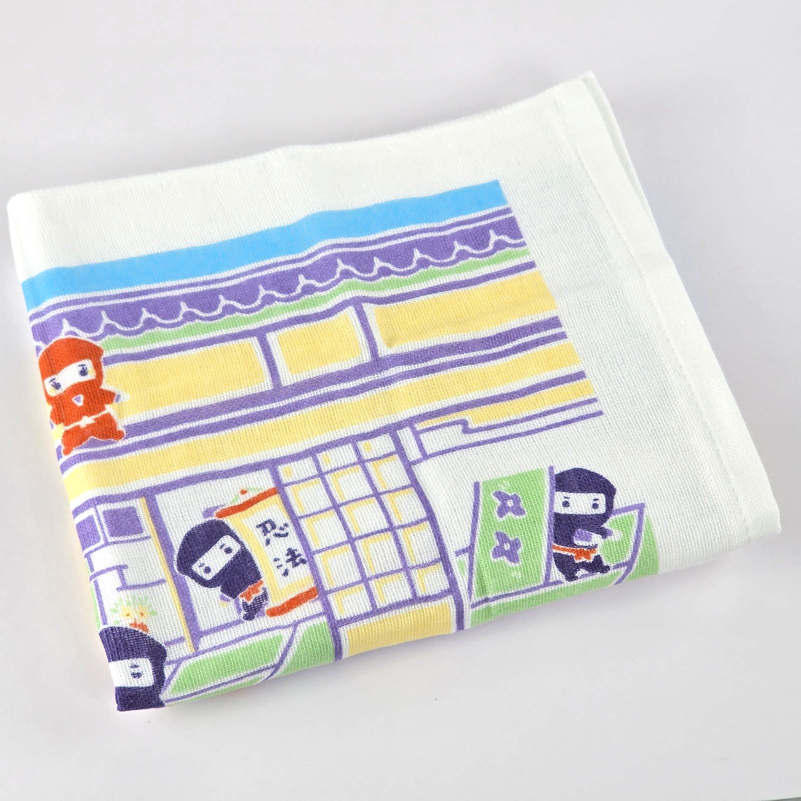 くろちく おしゃれ手拭いたおる 忍者屋敷 日本製-商品画像