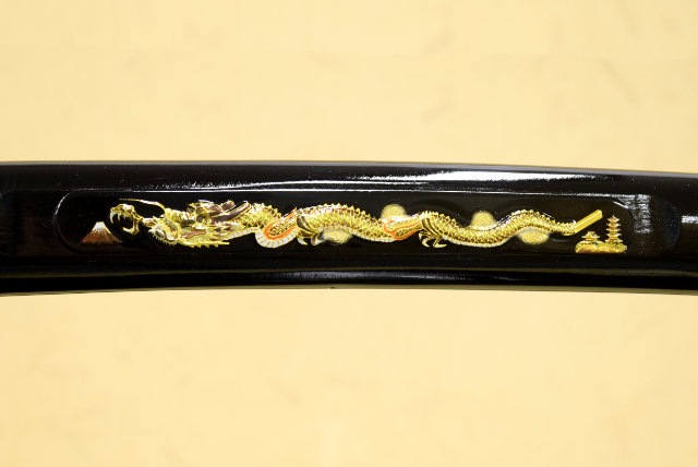 彫金 竜金 小刀 刀身竜彫 模造刀-商品画像