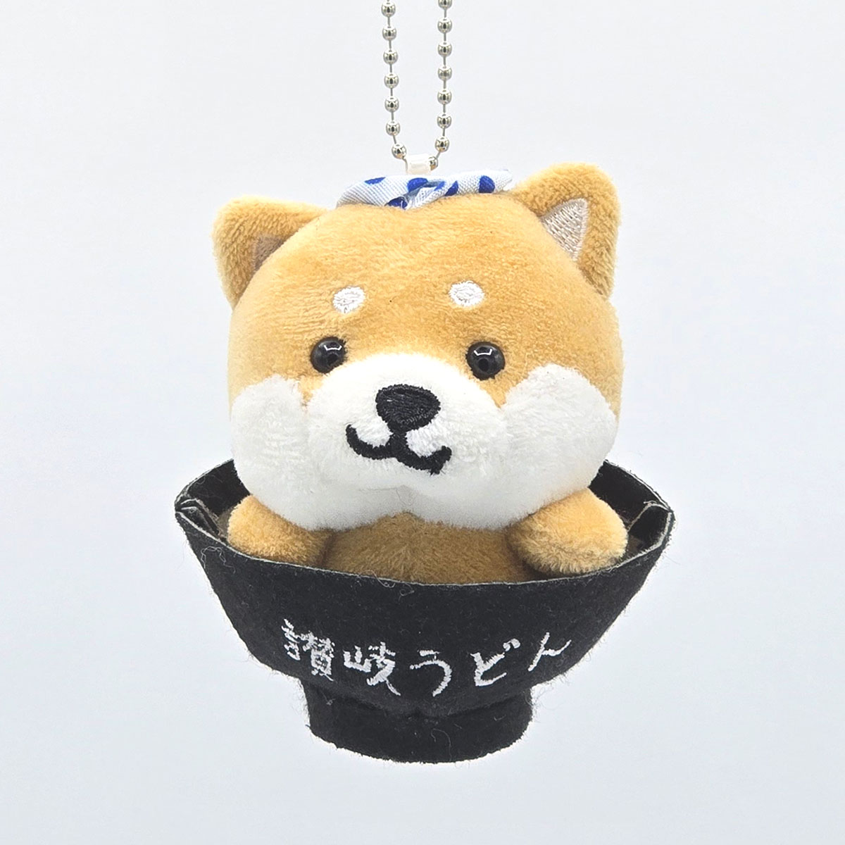 旅するマメしば 香川 讃岐うどん ぬいぐるみボールチェーンキーホルダー-商品画像