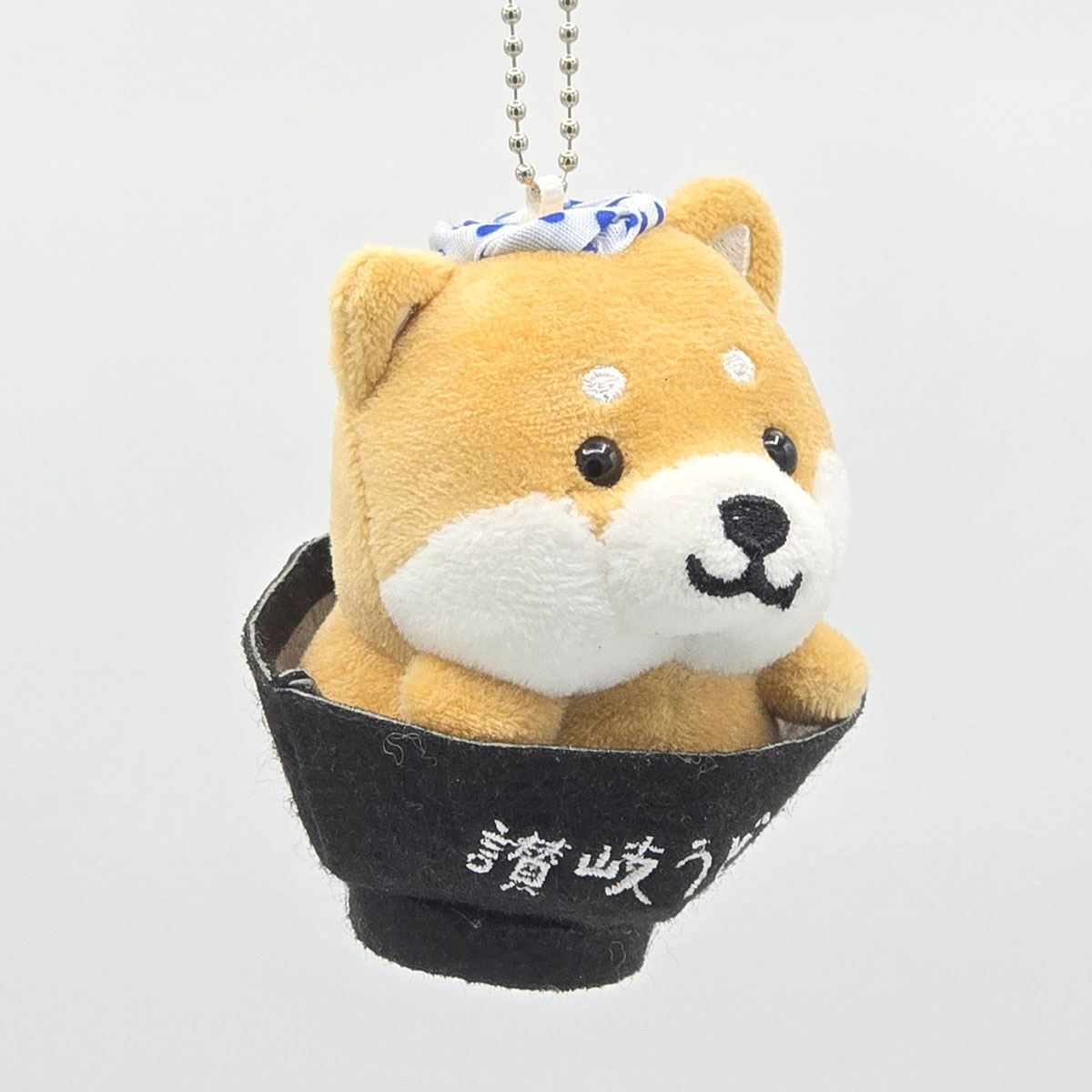 旅するマメしば 香川 讃岐うどん ぬいぐるみボールチェーンキーホルダー-商品画像