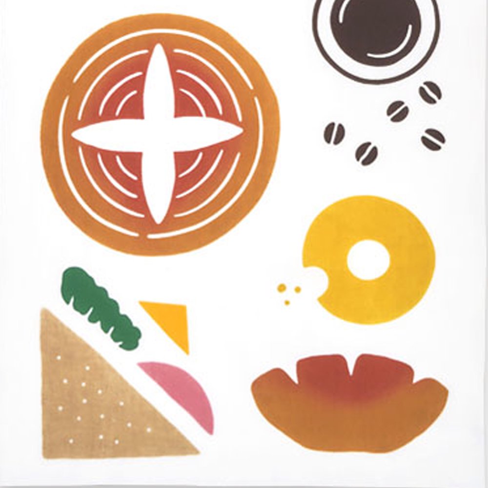 注染手ぬぐい 趣味道楽焼きたてパン 日本製-商品画像