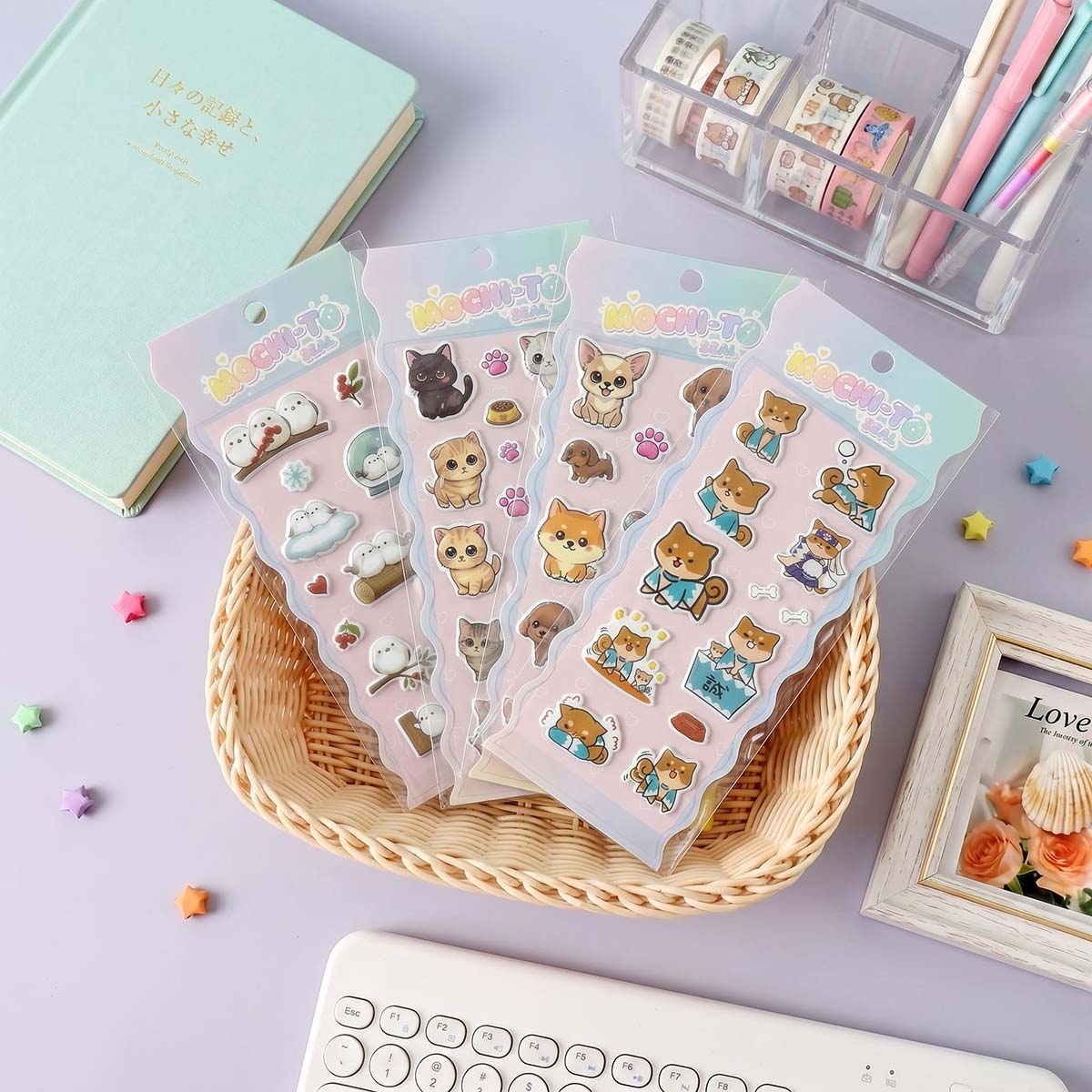 MOCHI-TO SEAL シール  わんわん / にゃんにゃん / シマエナガ / げんちゃん-商品画像