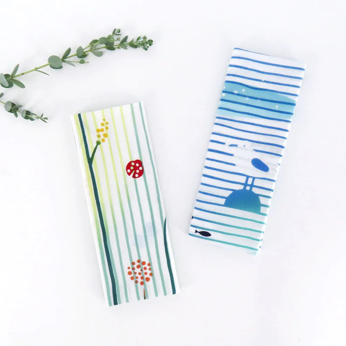 注染手ぬぐい ここかしこ 草縞（くさじま）JIKAN STYLE 日本製-商品画像