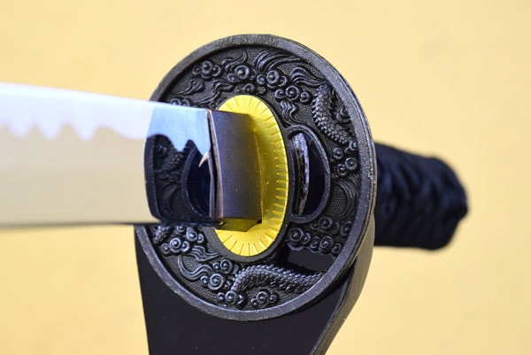 上金雲 黒紐 小刀 模造刀-商品画像