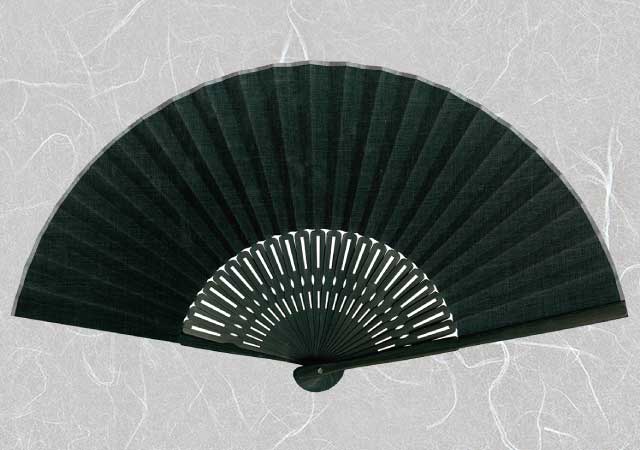紳士布扇子 無地 チャコールグレー 扇子箱付-商品画像