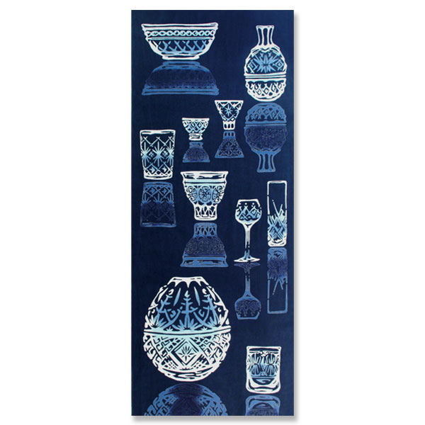 注染手ぬぐい 切子硝子 きりこがらす 趣味道楽 日本製-商品画像