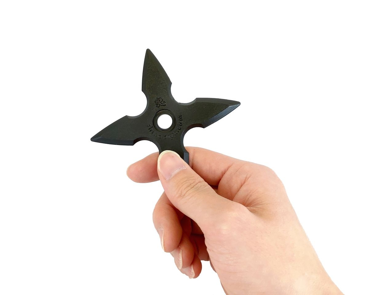 ゴム手裏剣 ブラック 四方-商品画像