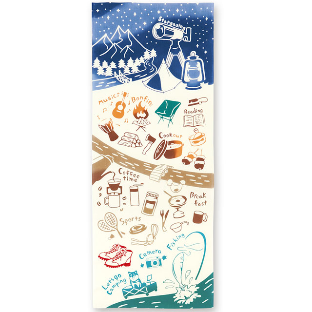 注染手ぬぐい 趣味道楽 キャンプの過ごし方 日本製-商品画像