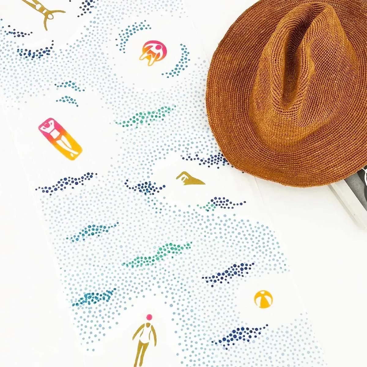 注染手ぬぐい ここかしこ 水玉（みずたま）JIKAN STYLE 日本製-商品画像
