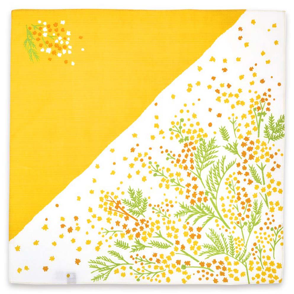 手捻染 小風呂敷 香るミモザ 日本製-商品画像