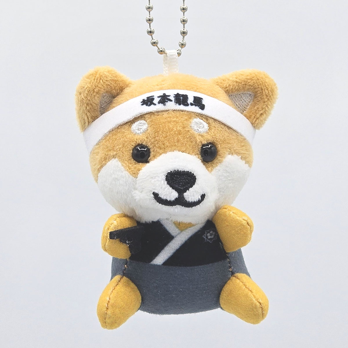 旅するマメしば 坂本龍馬 ぬいぐるみボールチェーンキーホルダー-商品画像