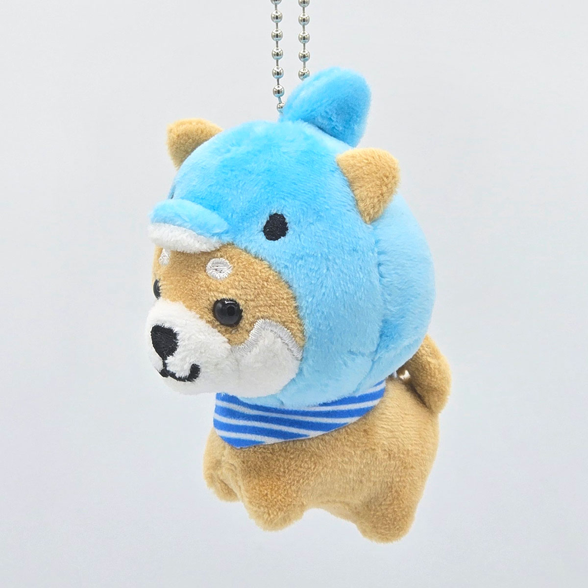 旅するマメしば イルカ  ぬいぐるみボールチェーンキーホルダー-商品画像