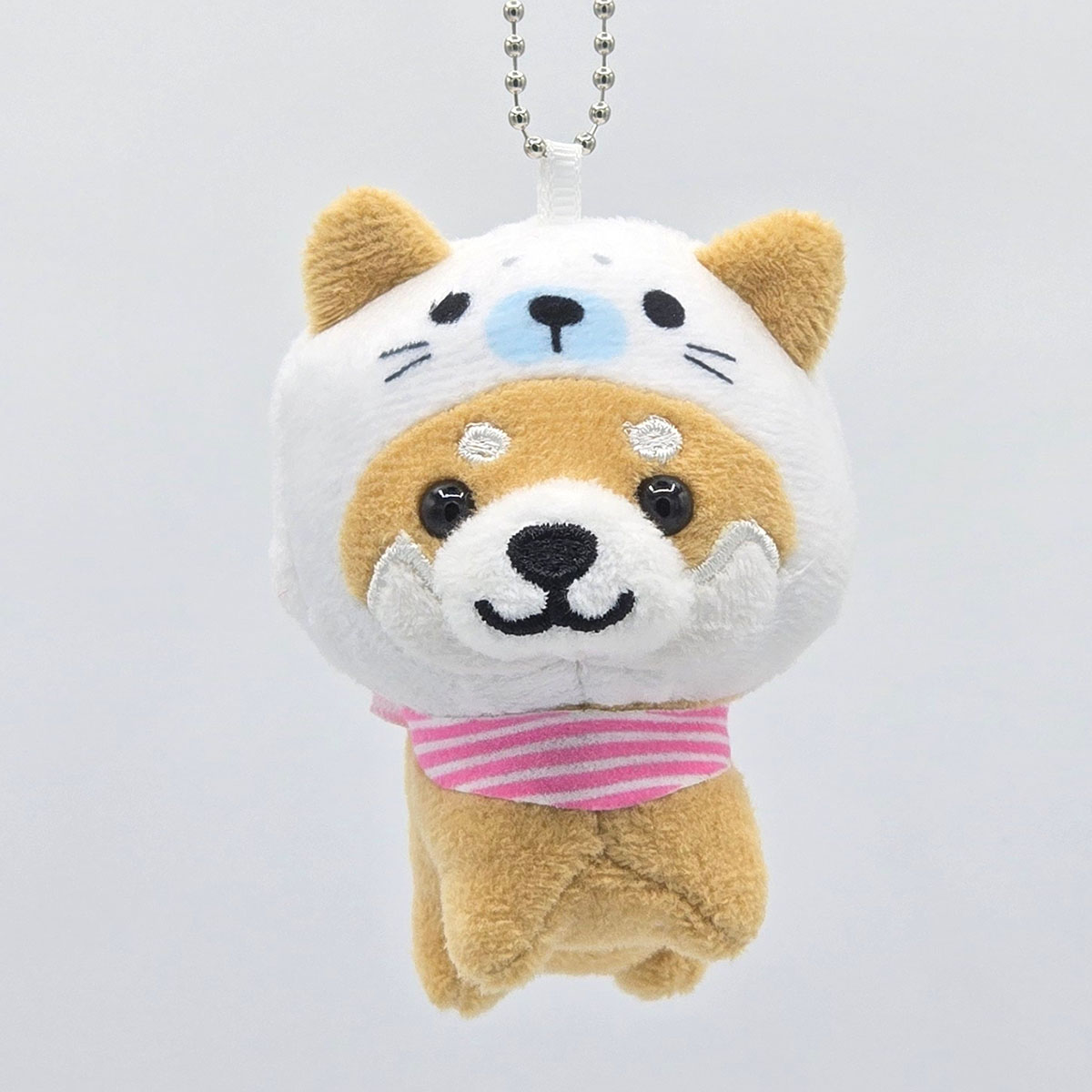 旅するマメしば アザラシ 海の仲間 ぬいぐるみボールチェーンキーホルダー-商品画像