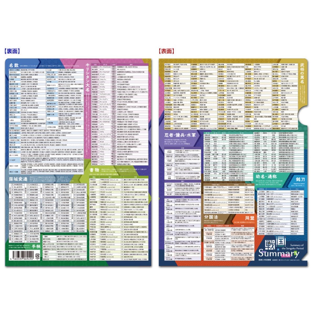 読むクリアファイル 戦国サマリー-商品画像