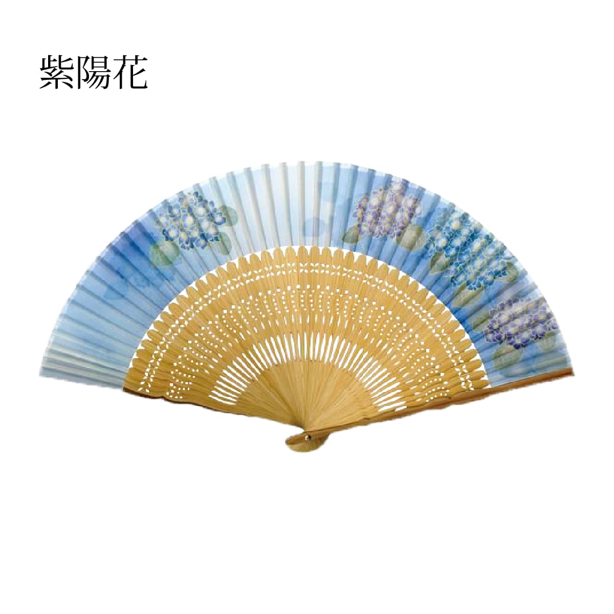 婦人布扇子 優華 扇子箱付　 桜 撫子 紫陽花 -商品画像