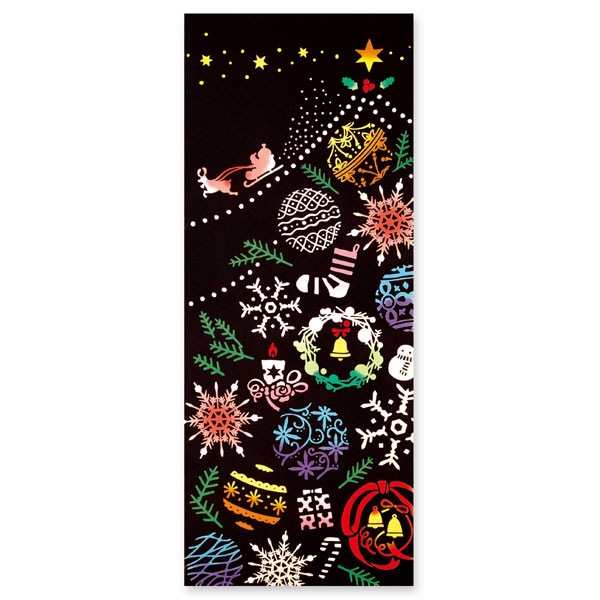 注染手ぬぐい Ornament Tree オーナメント ツリー クリスマス 日本製-商品画像