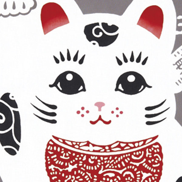 注染手ぬぐい 招きにゃんこ 縁起 日本製-商品画像
