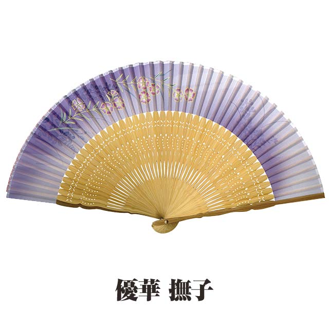 婦人布扇子 優華 撫子 扇子箱付-商品画像