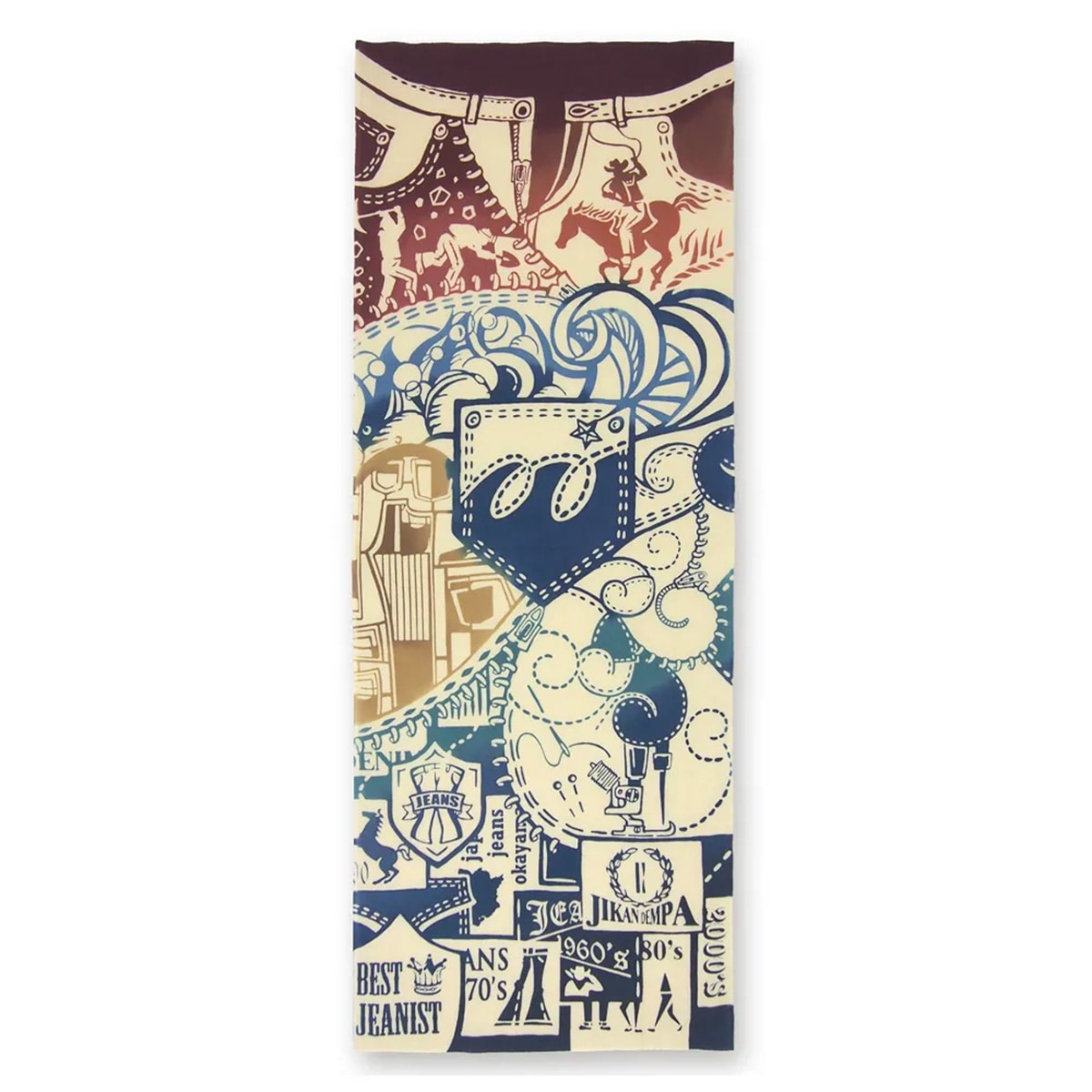 注染手ぬぐい 伝播（でんば）ジーンズ JIKAN STYLE 日本製-商品画像