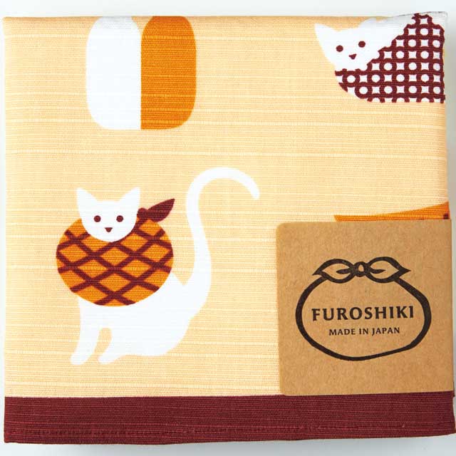 ミヤコレおかみさんの小風呂敷 風呂敷猫-商品画像