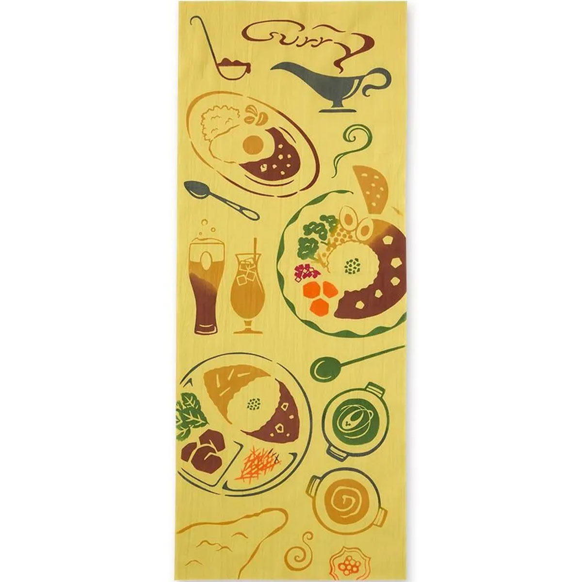 注染手ぬぐい バラエティカレー 趣味道楽 JIKAN STYLE 日本製-商品画像
