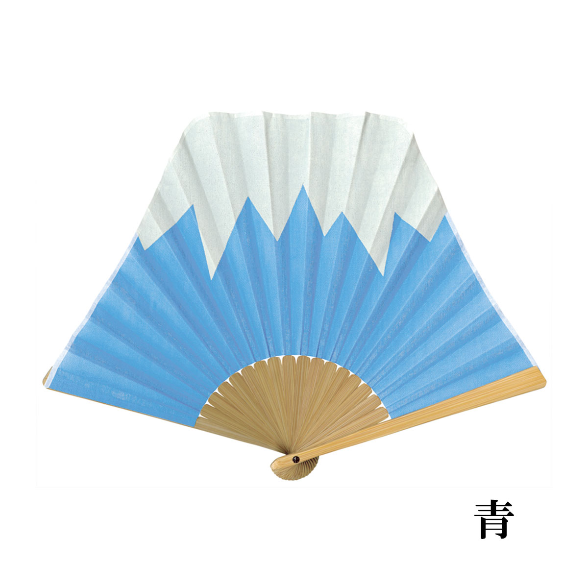 布扇子 THE FUJISAN 山型 扇子箱付　青富士 赤富士-商品画像