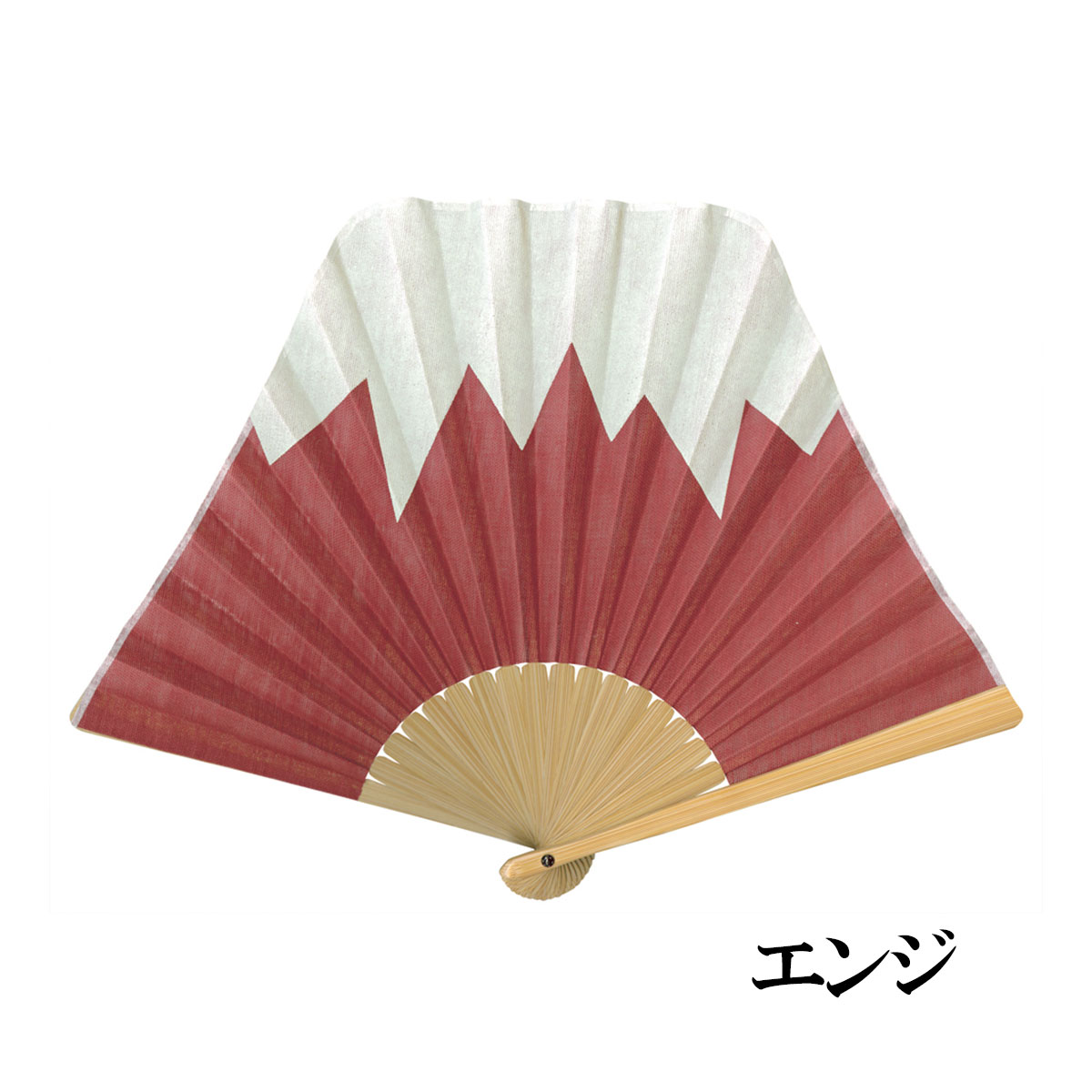 布扇子 THE FUJISAN 山型 扇子箱付　青富士 赤富士-商品画像