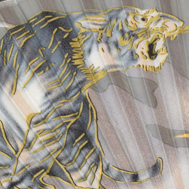 シルク扇子 龍虎-商品画像