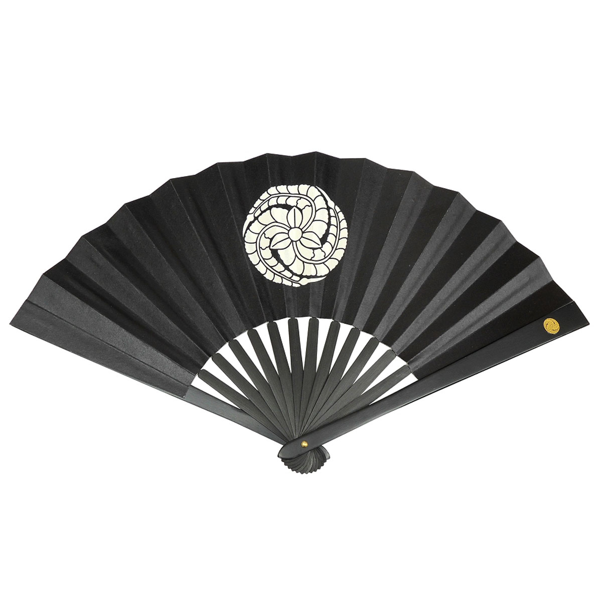 鉄扇８寸 黒田官兵衛 金家紋入 尾形刀剣-商品画像