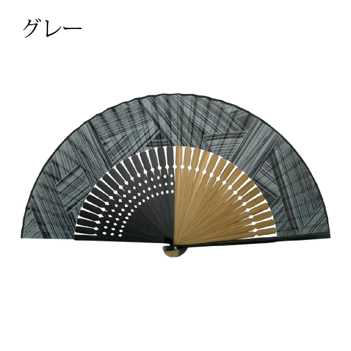 紳士布扇子 二色骨短地紗型 扇子箱付-商品画像