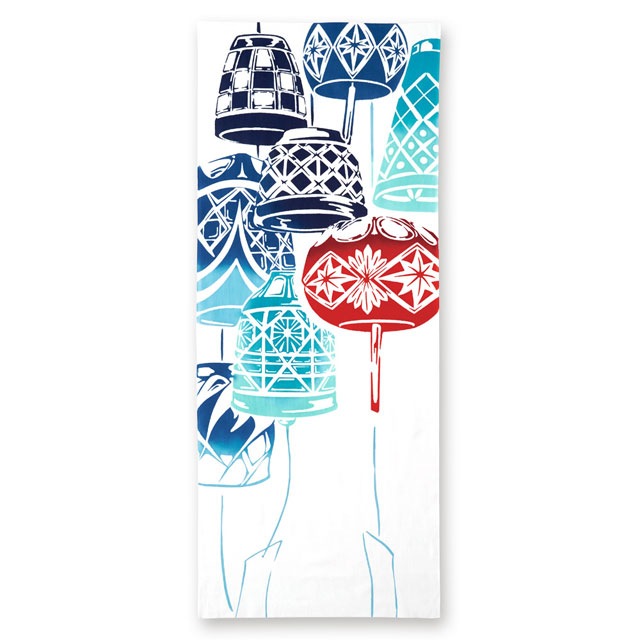 注染手ぬぐい 切子風鈴 夏の風物詩 日本製-商品画像