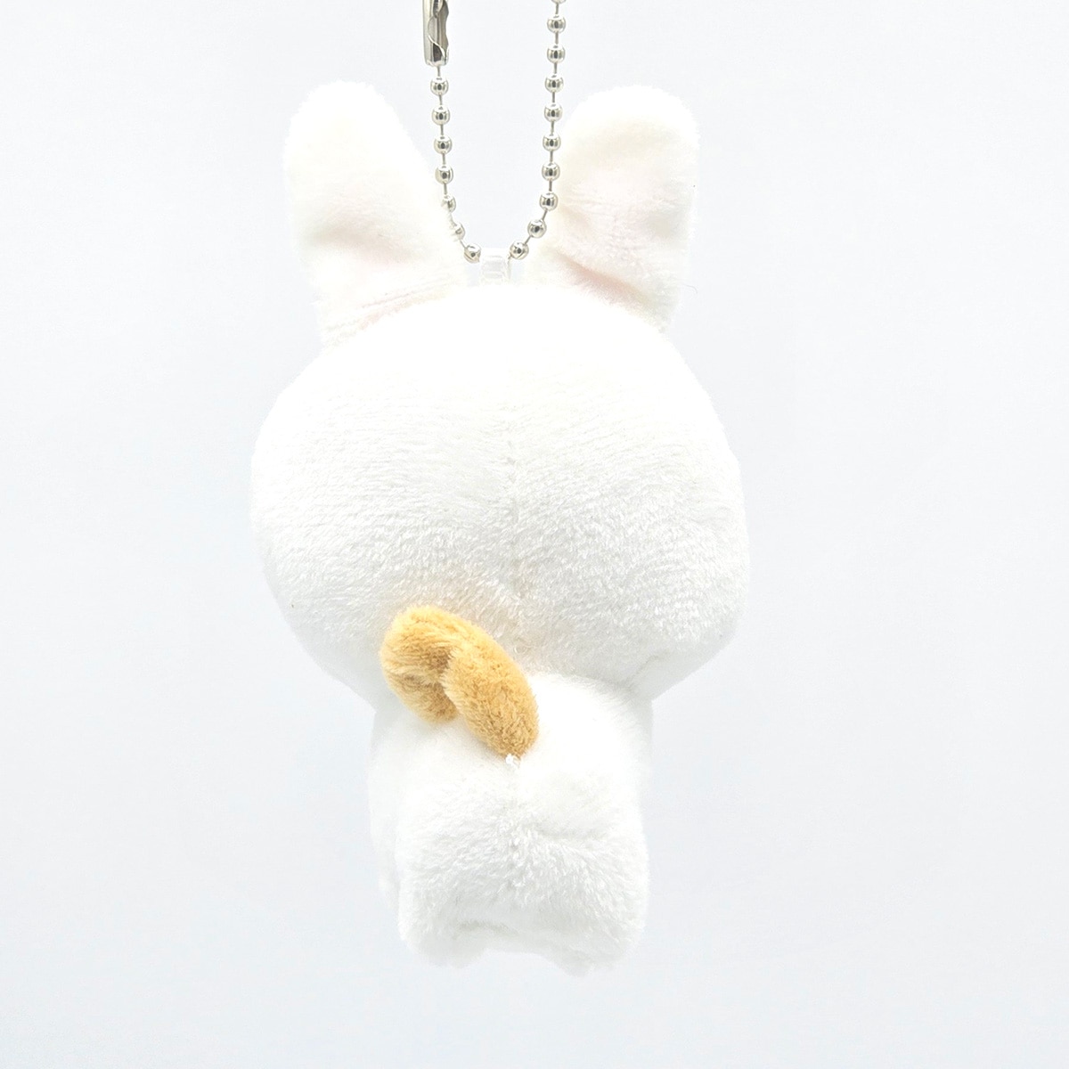 旅するマメしば うさぎ 白 ぬいぐるみボールチェーンキーホルダー
