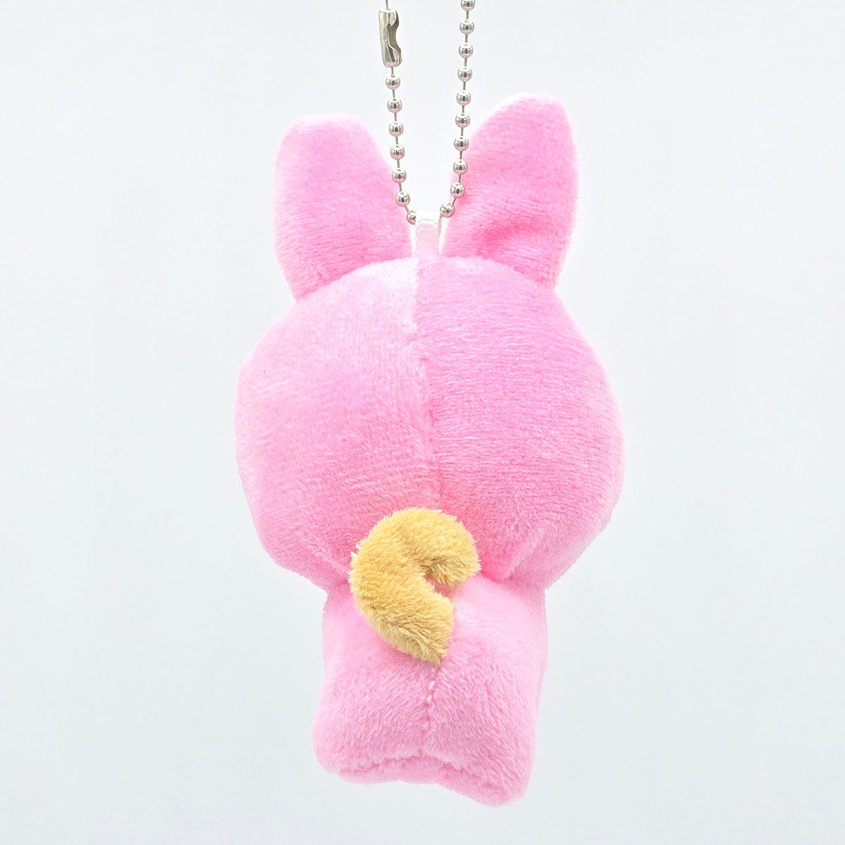 旅するマメしば  うさぎ ピンク ぬいぐるみボールチェーンキーホルダー-商品画像